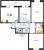 Планировка трехкомнатной квартиры площадью 77.84 кв. м в новостройке ЖК "Солнечный город Резиденции"