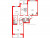 Планировка трехкомнатной квартиры площадью 83.1 кв. м в новостройке ЖК "Солнечный город Резиденции"