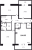 Планировка трехкомнатной квартиры площадью 104.35 кв. м в новостройке ЖК "Солнечный город Резиденции"