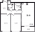 Планировка двухкомнатной квартиры площадью 58.48 кв. м в новостройке ЖК "ILONA"