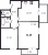 Планировка двухкомнатной квартиры площадью 54.69 кв. м в новостройке ЖК "ILONA"