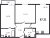 Планировка двухкомнатной квартиры площадью 67.21 кв. м в новостройке ЖК "ILONA"
