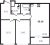 Планировка двухкомнатной квартиры площадью 60.18 кв. м в новостройке ЖК "ILONA"