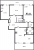Планировка трехкомнатной квартиры площадью 93.11 кв. м в новостройке ЖК "ILONA"