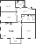 Планировка трехкомнатной квартиры площадью 73.68 кв. м в новостройке ЖК "ILONA"