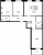 Планировка трехкомнатной квартиры площадью 105.2 кв. м в новостройке ЖК "Московские ворота II"