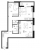 Планировка трехкомнатной квартиры площадью 80.47 кв. м в новостройке ЖК "Принцип"