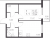 Планировка однокомнатной квартиры площадью 33.84 кв. м в новостройке ЖК "Полет"