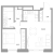 Планировка однокомнатной квартиры площадью 48.31 кв. м в новостройке ЖК "Черная речка, 41"