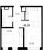 Планировка однокомнатной квартиры площадью 43.28 кв. м в новостройке ЖК "Черная речка, 41"