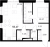 Планировка однокомнатной квартиры площадью 55.17 кв. м в новостройке ЖК "Черная речка, 41"