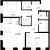 Планировка двухкомнатной квартиры площадью 67 кв. м в новостройке ЖК "Черная речка, 41"