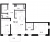 Планировка двухкомнатной квартиры площадью 76.52 кв. м в новостройке ЖК "Черная речка, 41"