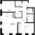 Планировка двухкомнатной квартиры площадью 67 кв. м в новостройке ЖК "Черная речка, 41"