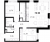 Планировка двухкомнатной квартиры площадью 73.95 кв. м в новостройке ЖК "Черная речка, 41"