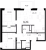 Планировка двухкомнатной квартиры площадью 73.73 кв. м в новостройке ЖК "Черная речка, 41"