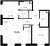 Планировка двухкомнатной квартиры площадью 73.25 кв. м в новостройке ЖК "Черная речка, 41"