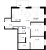 Планировка двухкомнатной квартиры площадью 75.67 кв. м в новостройке ЖК "Черная речка, 41"
