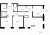 Планировка трехкомнатной квартиры площадью 84.8 кв. м в новостройке ЖК "Черная речка, 41"