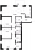 Планировка трехкомнатной квартиры площадью 97.27 кв. м в новостройке ЖК "Черная речка, 41"