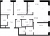 Планировка трехкомнатной квартиры площадью 97.28 кв. м в новостройке ЖК "Черная речка, 41"