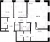 Планировка трехкомнатной квартиры площадью 89.74 кв. м в новостройке ЖК "Черная речка, 41"