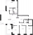 Планировка четырехкомнатной квартиры площадью 135.84 кв. м в новостройке ЖК "Черная речка, 41"