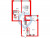 Планировка двухкомнатной квартиры площадью 60.9 кв. м в новостройке ЖК "Автограф"