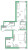 Планировка однокомнатной квартиры площадью 55.9 кв. м в новостройке ЖК "Окла"