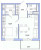 Планировка однокомнатной квартиры площадью 43.11 кв. м в новостройке ЖК "Окла"