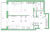 Планировка однокомнатной квартиры площадью 47.35 кв. м в новостройке ЖК "Окла"
