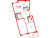 Планировка двухкомнатной квартиры площадью 71.43 кв. м в новостройке ЖК "Окла"
