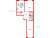 Планировка двухкомнатной квартиры площадью 58.72 кв. м в новостройке ЖК "Окла"