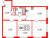 Планировка трехкомнатной квартиры площадью 64.7 кв. м в новостройке ЖК "Окла"