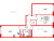 Планировка трехкомнатной квартиры площадью 78.1 кв. м в новостройке ЖК "Окла"