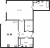 Планировка однокомнатной квартиры площадью 63.86 кв. м в новостройке ЖК "Monodom Line"