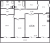 Планировка трехкомнатной квартиры площадью 115.45 кв. м в новостройке ЖК "Monodom Line"