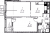 Планировка двухкомнатной квартиры площадью 57.21 кв. м в новостройке ЖК "е.волюция"