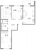 Планировка трехкомнатной квартиры площадью 75.93 кв. м в новостройке ЖК "AEROCITY-2"