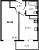 Планировка однокомнатной квартиры площадью 36.48 кв. м в новостройке ЖК "ЦДС Новые горизонты"