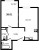 Планировка однокомнатной квартиры площадью 38.01 кв. м в новостройке ЖК "ЦДС Новые горизонты"