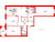 Планировка трехкомнатной квартиры площадью 85.26 кв. м в новостройке ЖК "ID Park Pobedy"
