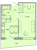Планировка однокомнатной квартиры площадью 32.5 кв. м в новостройке ЖК "Стороны света"