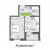 Планировка однокомнатной квартиры площадью 35.71 кв. м в новостройке ЖК "Аквилон ZALIVE"