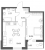 Планировка однокомнатной квартиры площадью 48.13 кв. м в новостройке ЖК "Аквилон ZALIVE"