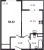 Планировка однокомнатной квартиры площадью 38.62 кв. м в новостройке ЖК "Аквилон ZALIVE"