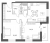 Планировка двухкомнатной квартиры площадью 64.85 кв. м в новостройке ЖК "Аквилон ZALIVE"
