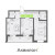 Планировка двухкомнатной квартиры площадью 57 кв. м в новостройке ЖК "Аквилон ZALIVE"