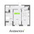 Планировка двухкомнатной квартиры площадью 61.03 кв. м в новостройке ЖК "Аквилон ZALIVE"