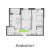 Планировка двухкомнатной квартиры площадью 60.4 кв. м в новостройке ЖК "Аквилон ZALIVE"